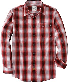 Dubinik® Men's Long-Sleeved Checked Casual Regular Fit Shirt