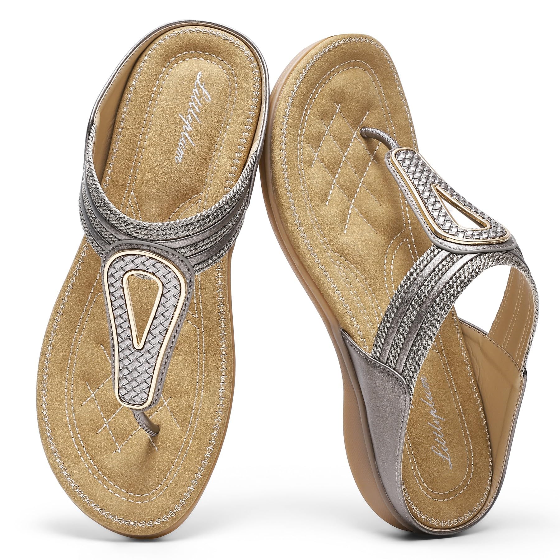 Littleplum Women's Orthotic Slides Slip on Slippers Ladies Sandals Arch Support 