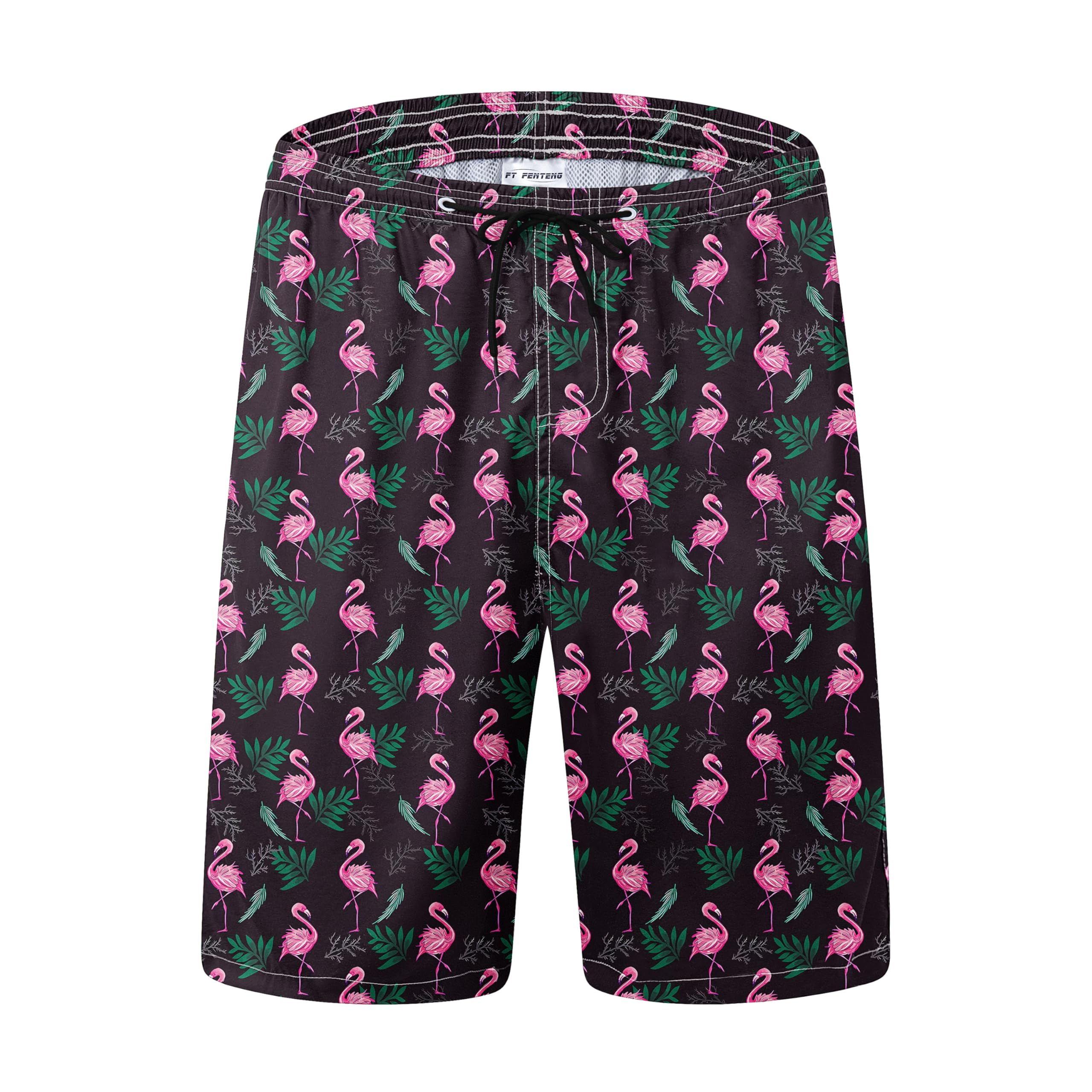 FT FENTENG Mens Swim Trunks Quick Dry Board Shorts with Mesh Lining, Breathable 
