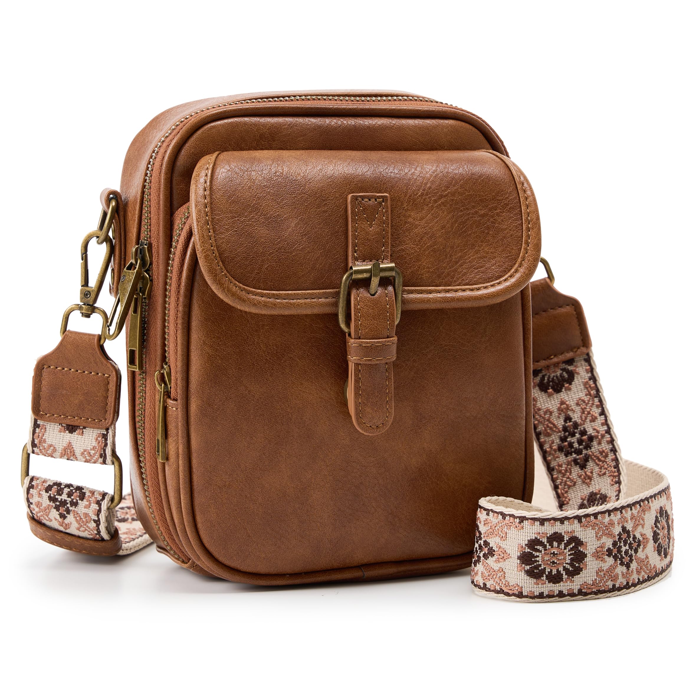 Small Crossbody Bag for Women with Card Slots Vegan Leather Messenger Bag Men Wa