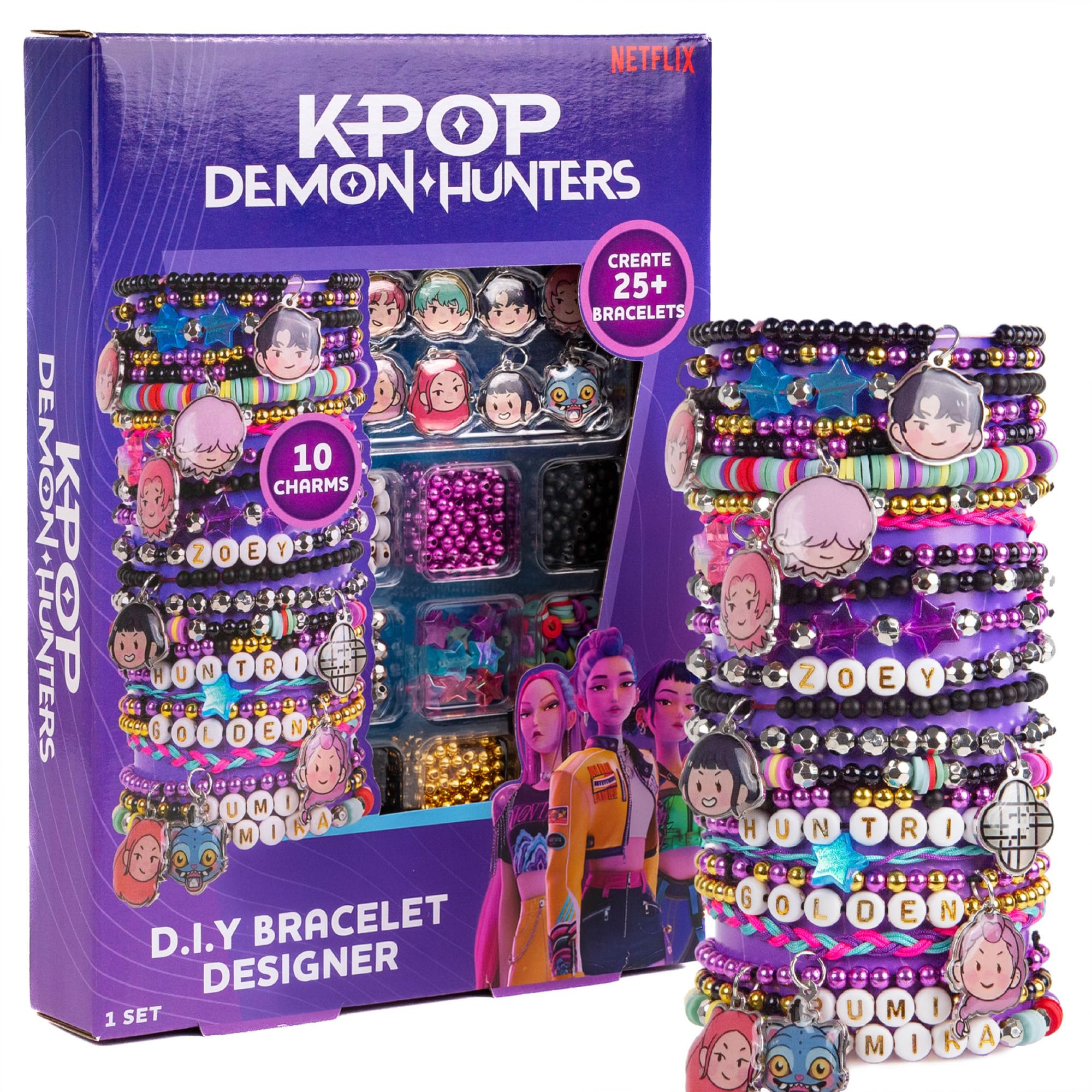 Horizon Group USA Jewelry Making Kit, Kpop Demon Hunters | Bracelet and Accessor