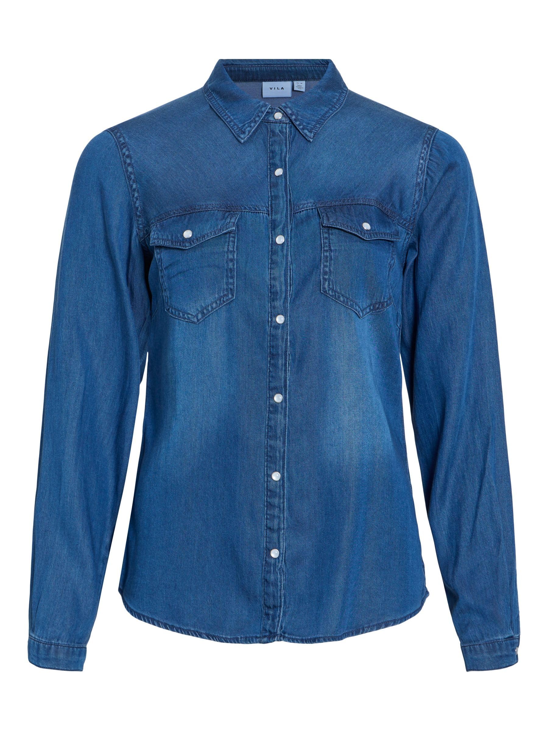Vila Vibista Pocket Denim Shirt