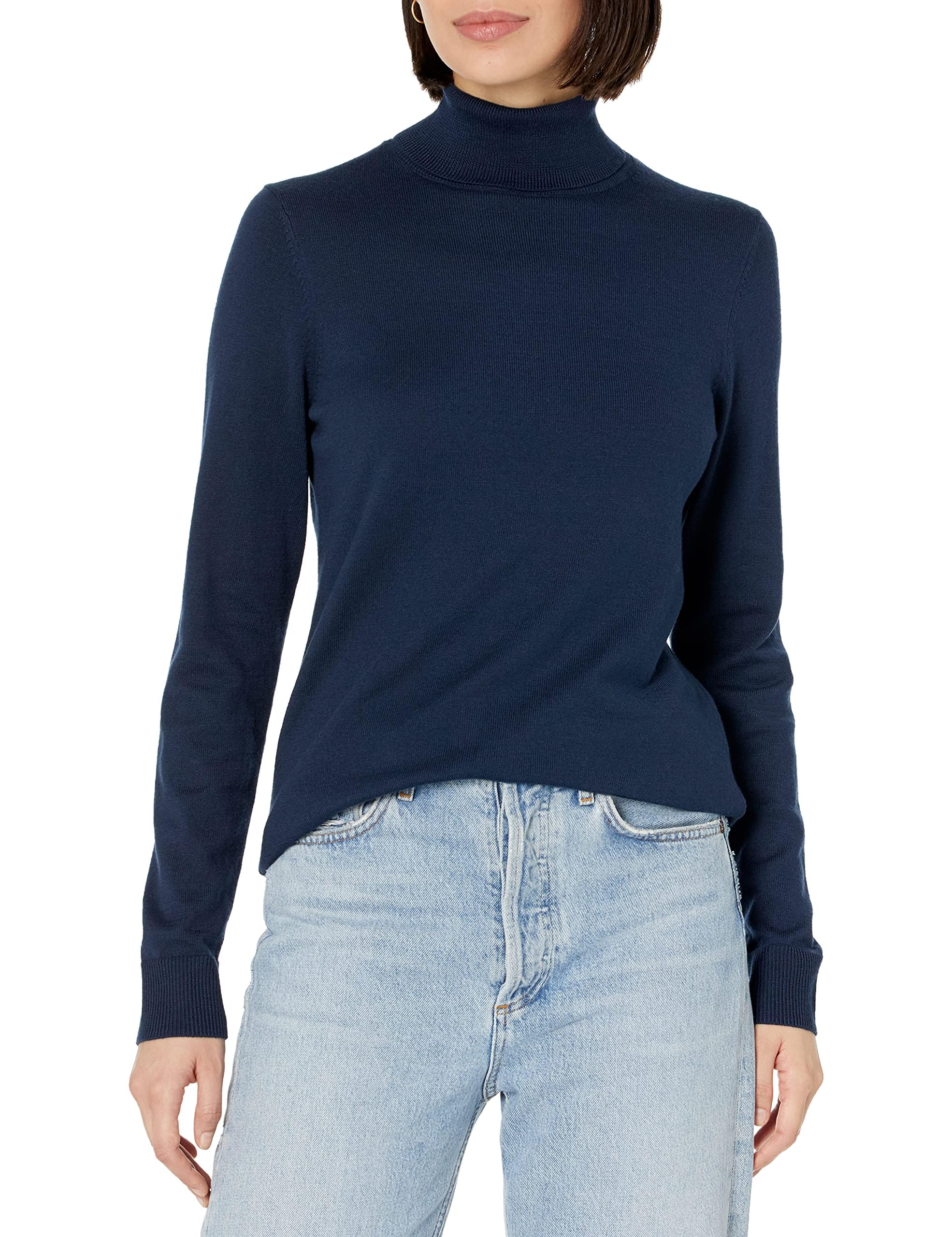 Amazon Essentials Women's Slim-Fit Lightweight Long-Sleeve Turtleneck Jumper