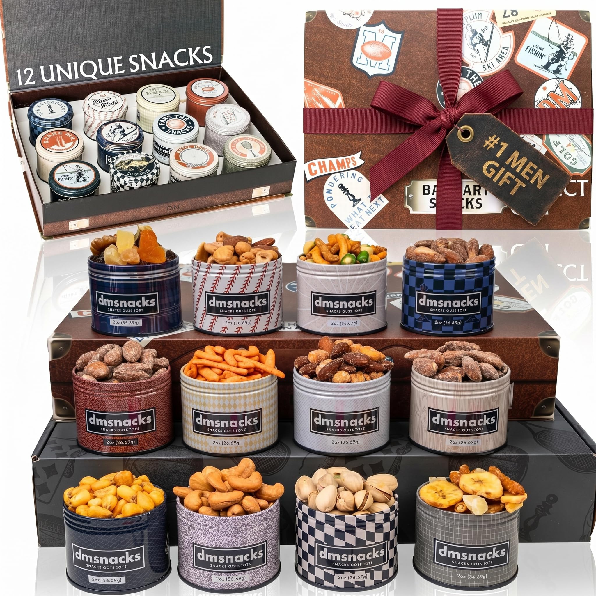 Snack Box Gift Basket for Men, Birthday Gift for Men, Women, Food Care Package, 