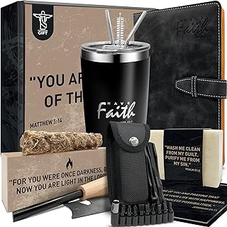 Religious Gift Basket for Men - Christian Gifts with Insulated Tumbler