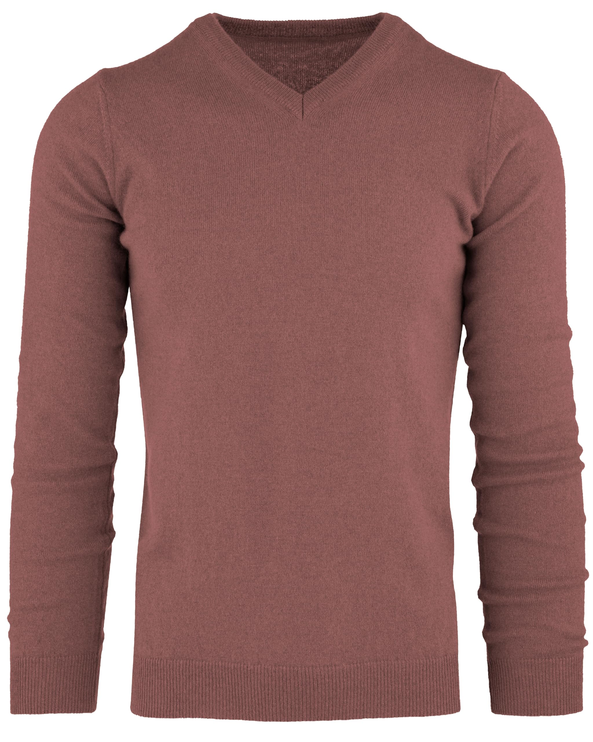 V-Neck Sweater 30% Cashmere 70% Wool Long Sleeve Pullover Warm and Soft Men's Fa