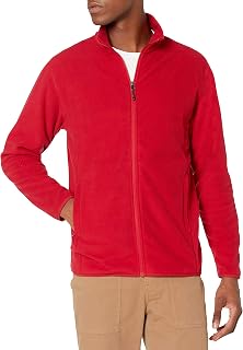 Amazon Essentials Men's Full-Zip Polar Fleece Jacket with Zippered Pockets for Cold Outdoor Weather
