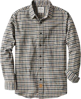 Dubinik® 6 oz Flannel Shirt for Men Cotton Casual Long Sleeve Button Down