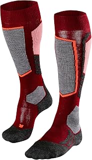 FALKE Men's SK2 Ski Socks Medium Cushioning Shin Padding Anti Blister Warm Breathable Quick-Drying Climate-Regulating Odour-Neutralising Wool Functional Yarn 1 Pair