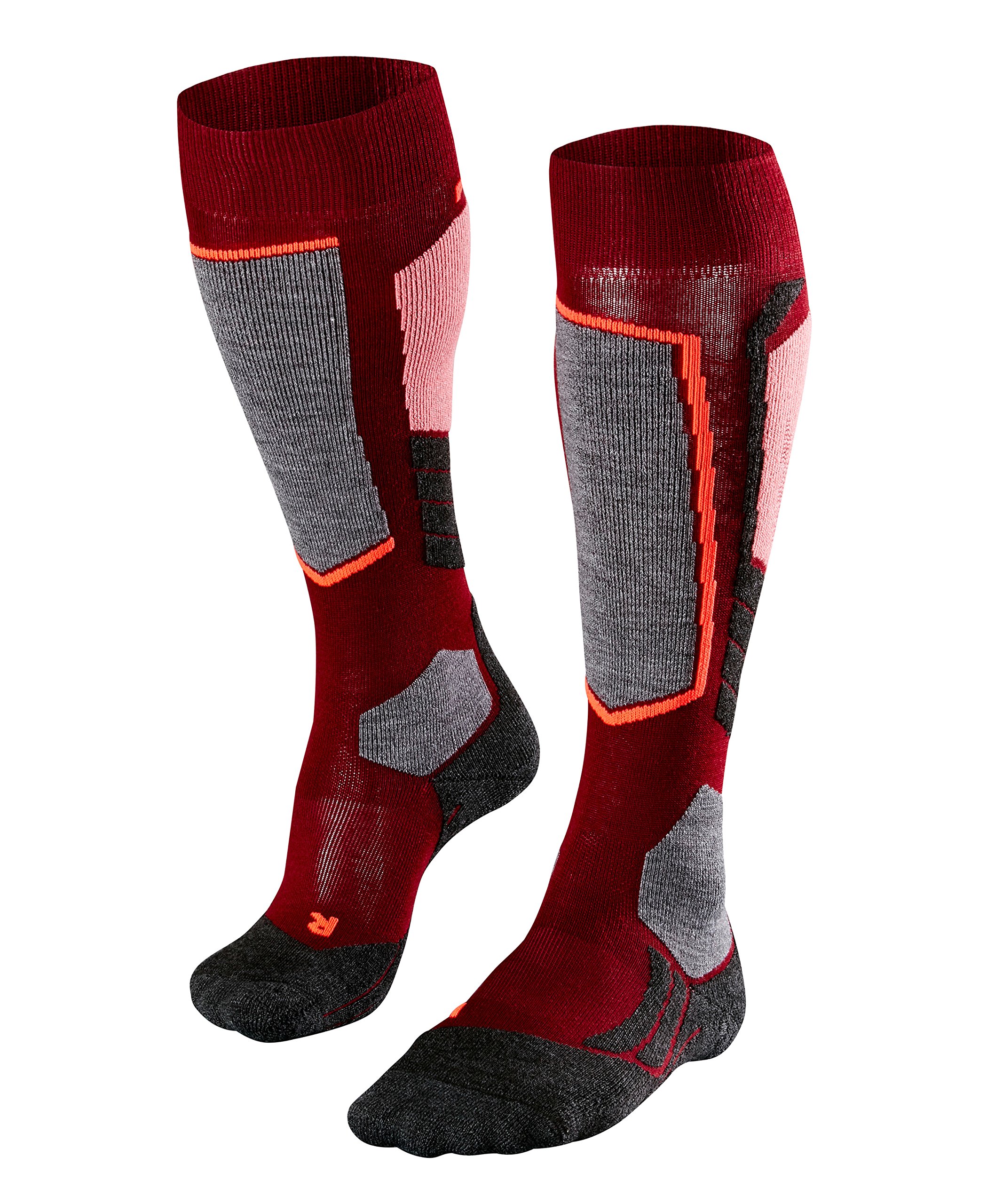 FALKE Men's SK2 Ski Socks Medium Cushioning Shin Padding Anti Blister Warm Breat