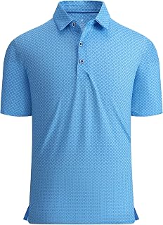Alex Vando Mens Golf Shirt Moisture Wicking Print Performance Polo Shirt
