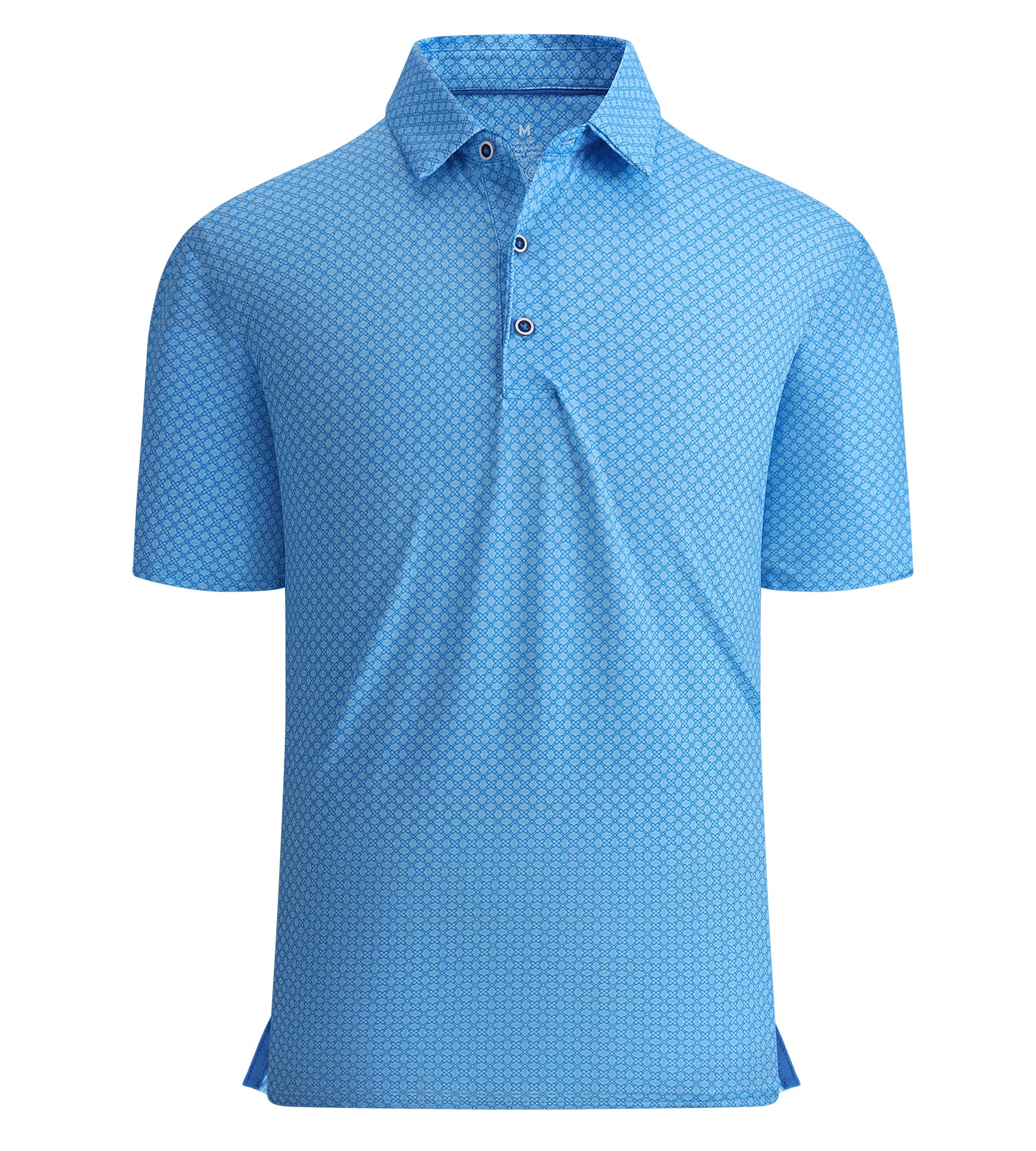 Alex Vando Mens Golf Shirt Moisture Wicking Print Performance Polo Shirt