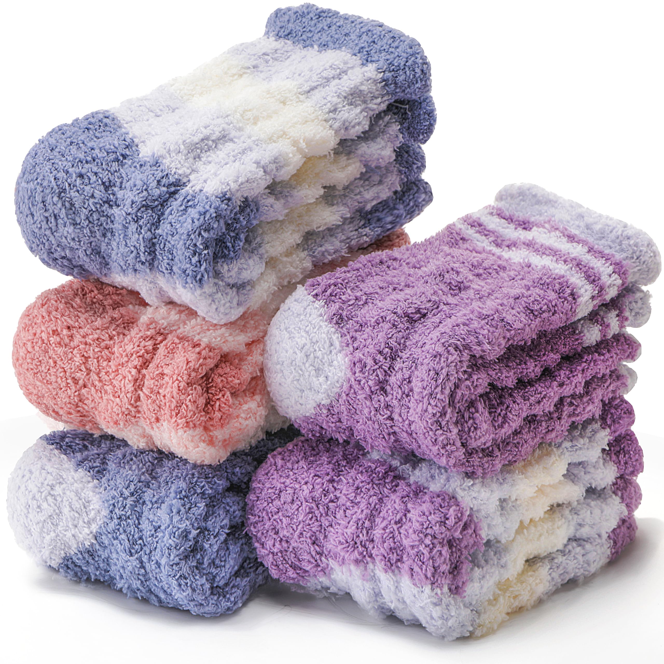 ANTSANG Fuzzy Socks for Women, Fluffy Warm Slipper Socks for Winter & Home