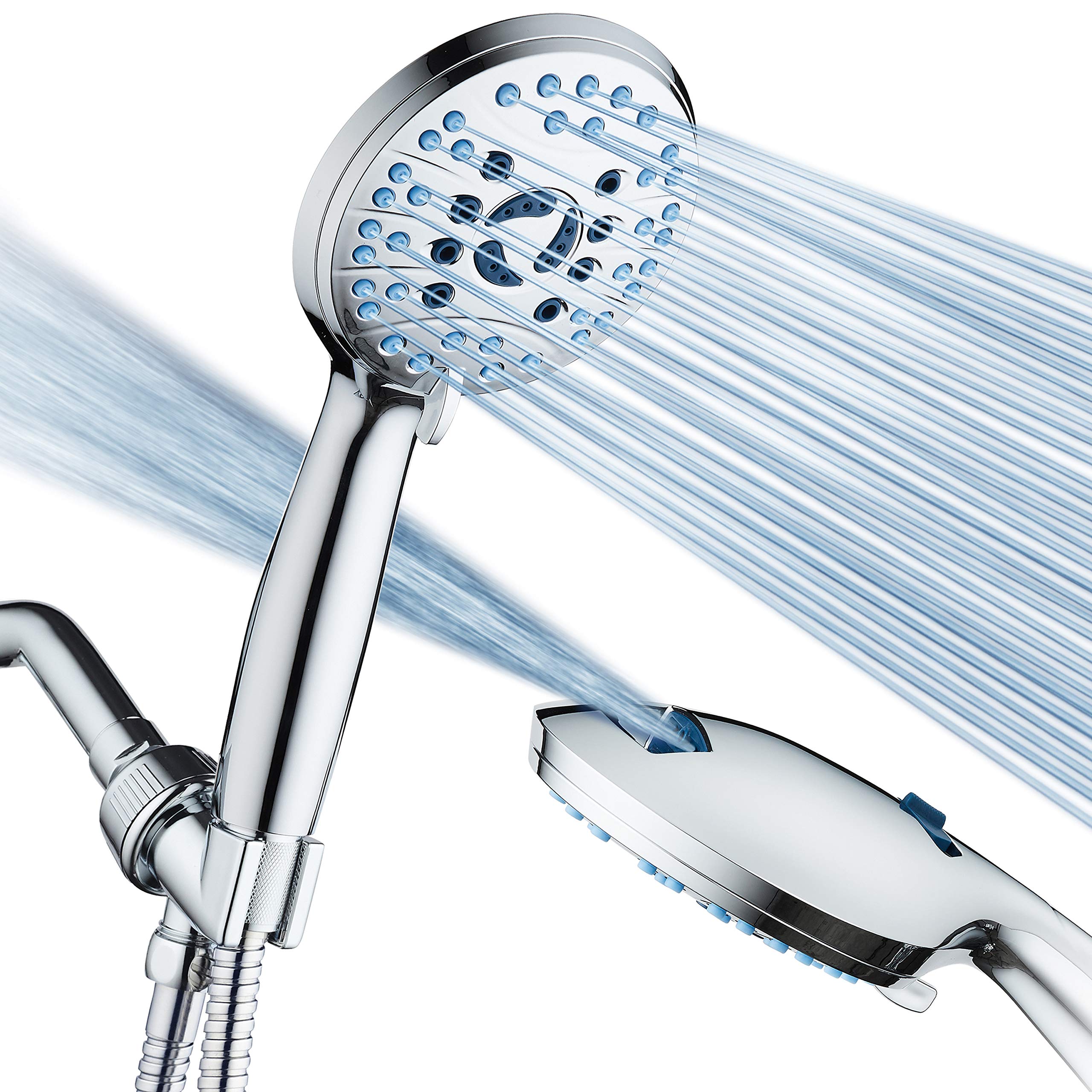 AquaCare 8-mode High Pressure Handheld Shower Head with 2-mode Power Wash | Stay