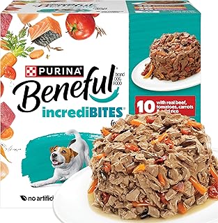 Purina Beneful Small Breed Wet Dog Food Variety Pack, (30) 3 oz Cans | IncrediBites real beef, chicken and salmon recipes with real vegetables and grains for flavors they'll love