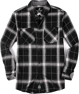 Alex Vando Mens Button Down Shirts Regular Fit Long Sleeve Casual Plaid Flannel Shirt