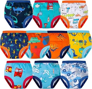 BIG ELEPHANT 10-Pack Toddler Potty Training Underwear Soft 100% Cotton