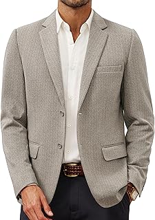 PJ PAUL JONES Men's Casual Knit Sport Coat Lightweight Blazer Jacket