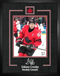 Sidney Crosby Replica Signature Frame - Hockey Canada 2026 National Team Captain Portrait | 16x20 Framed Collectible | Hockey Wall Art | Frameworth | Made in Canada — NHL Sports Memorabilia Licensed