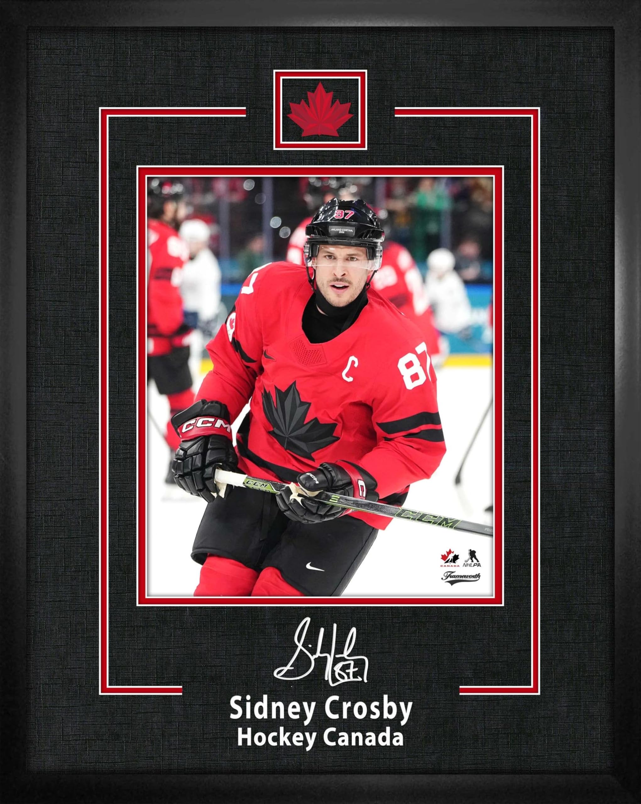 Sidney Crosby Replica Signature Frame - Hockey Canada 2026 National Team Captain