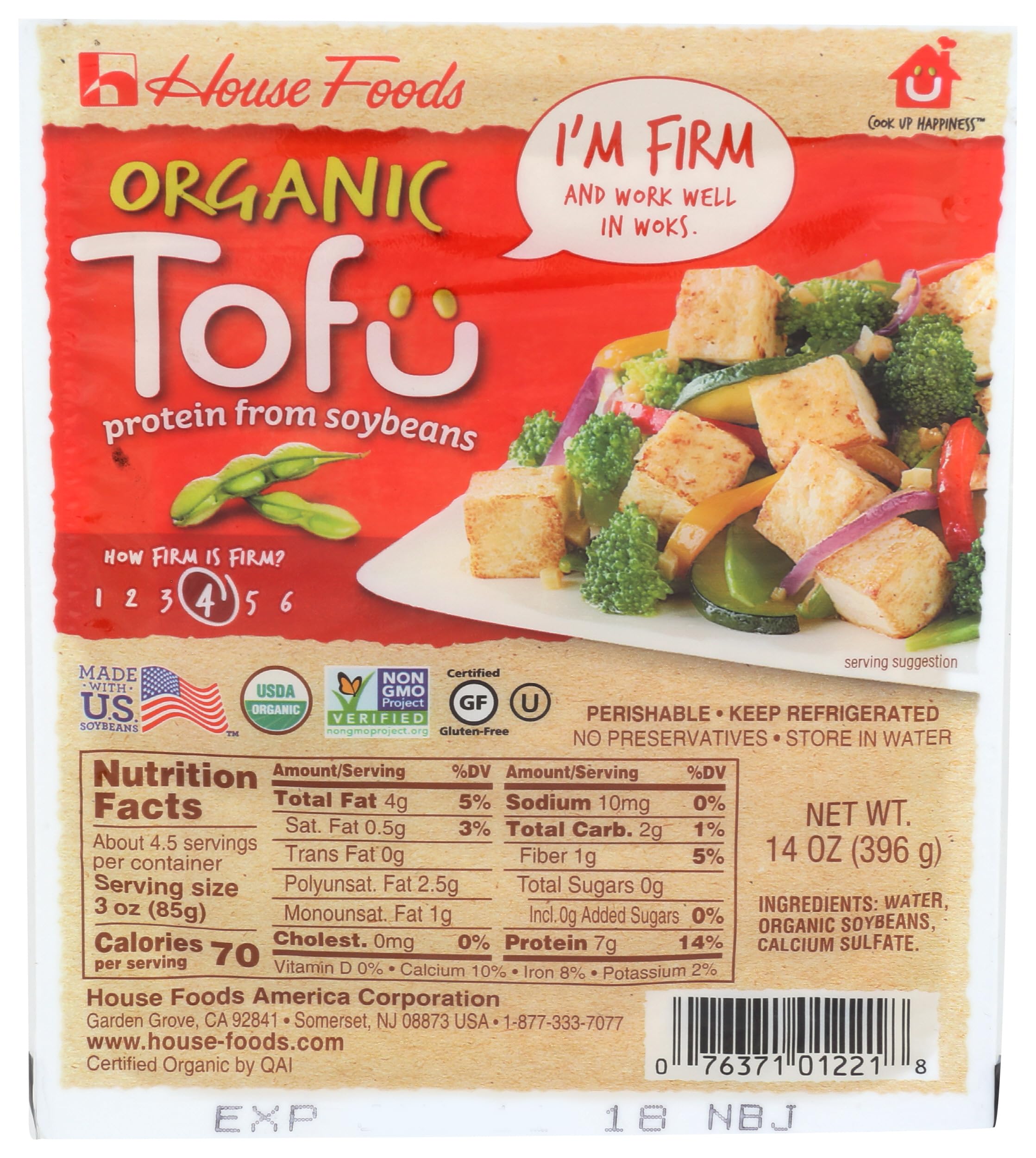 House Foods, Organic Firm Tofu, 14 oz