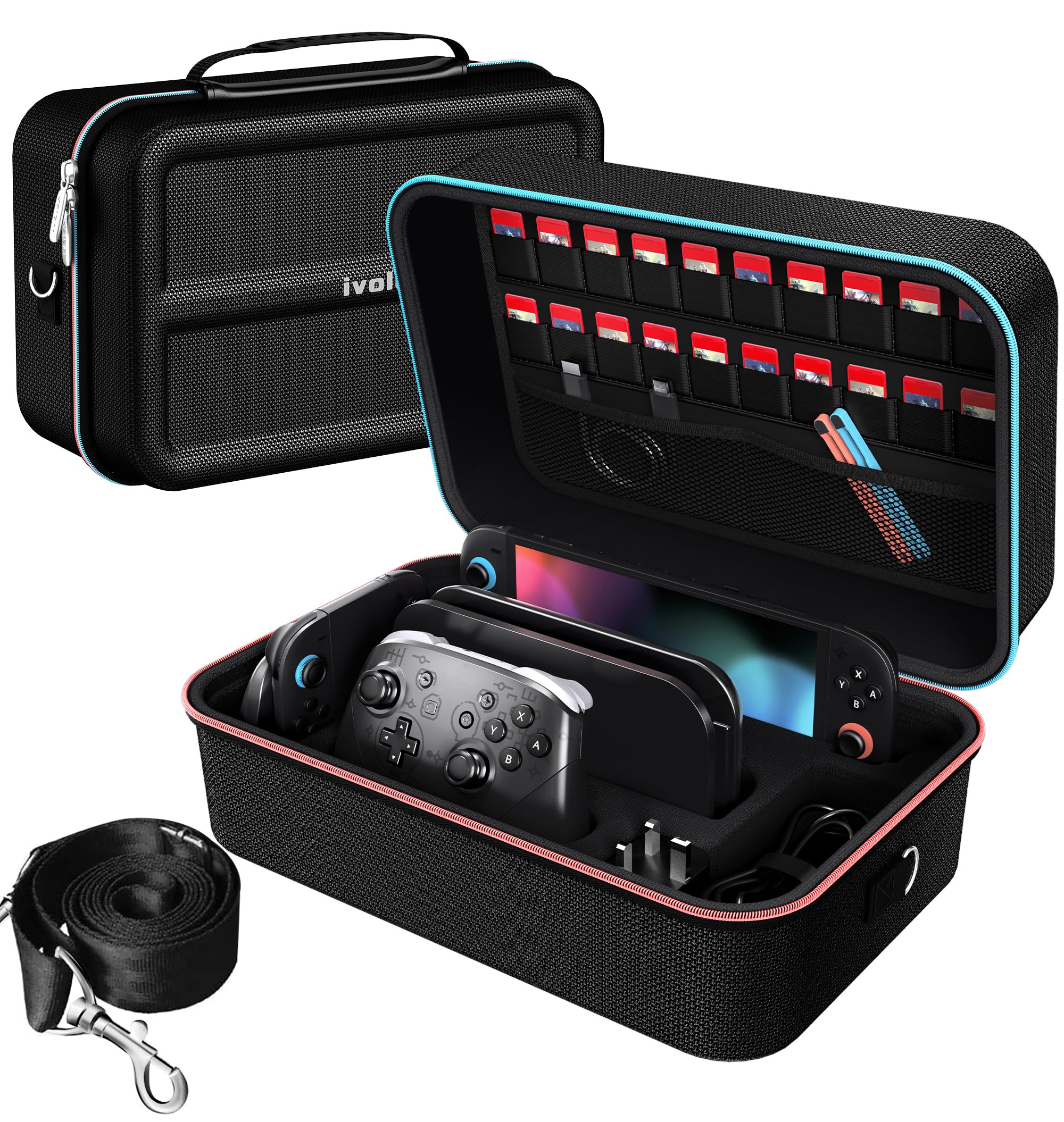 ivoler Carrying Storage All in One Case for Nintendo Switch 2, Portable Traveler