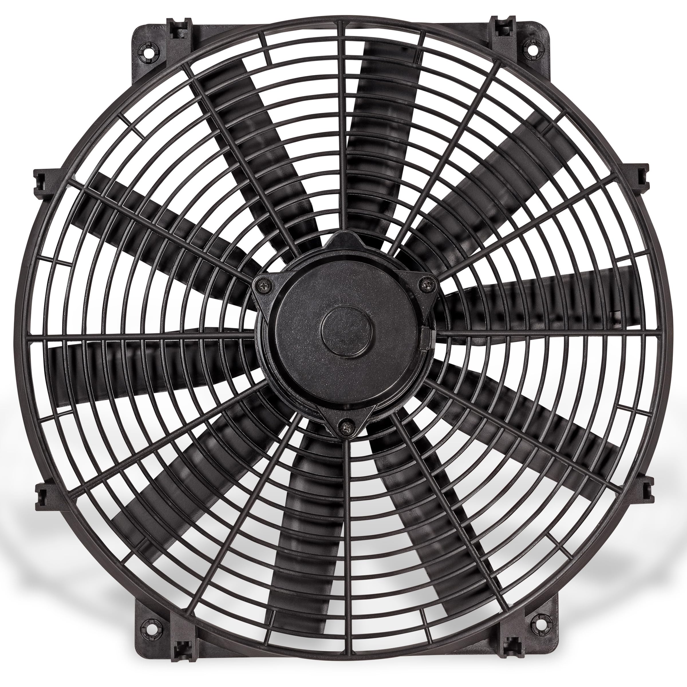 Trimline Black 24-Volt Reversible Electric Fan, Pusher-Puller Fan (11624), Car A