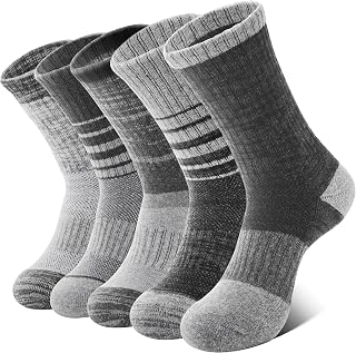 Anlisim 5 Pairs Women's Merino Wool Thermal Hiking Socks