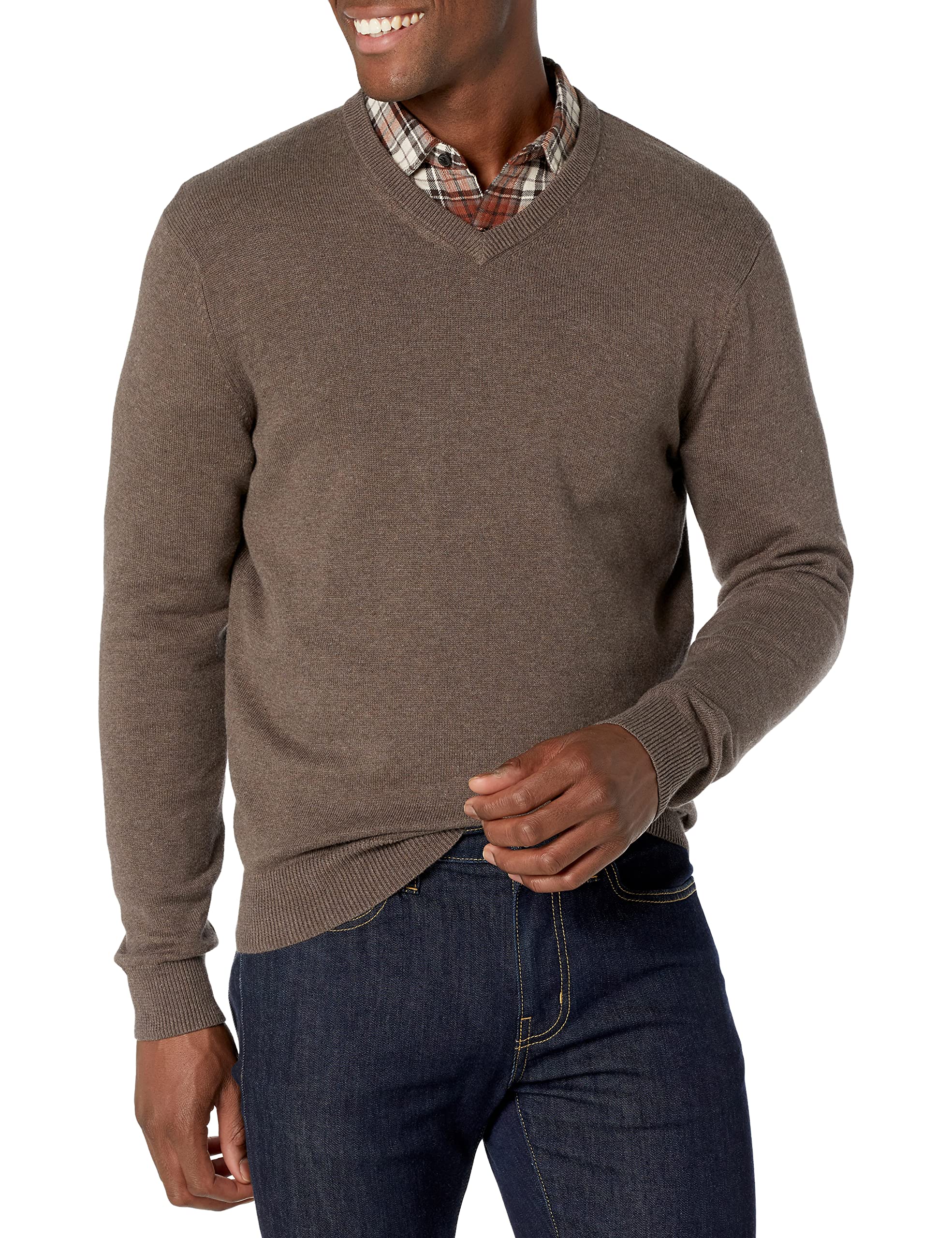 Amazon Essentials Men's V-Neck Pullover (Available in Big and Tall Sizes)
