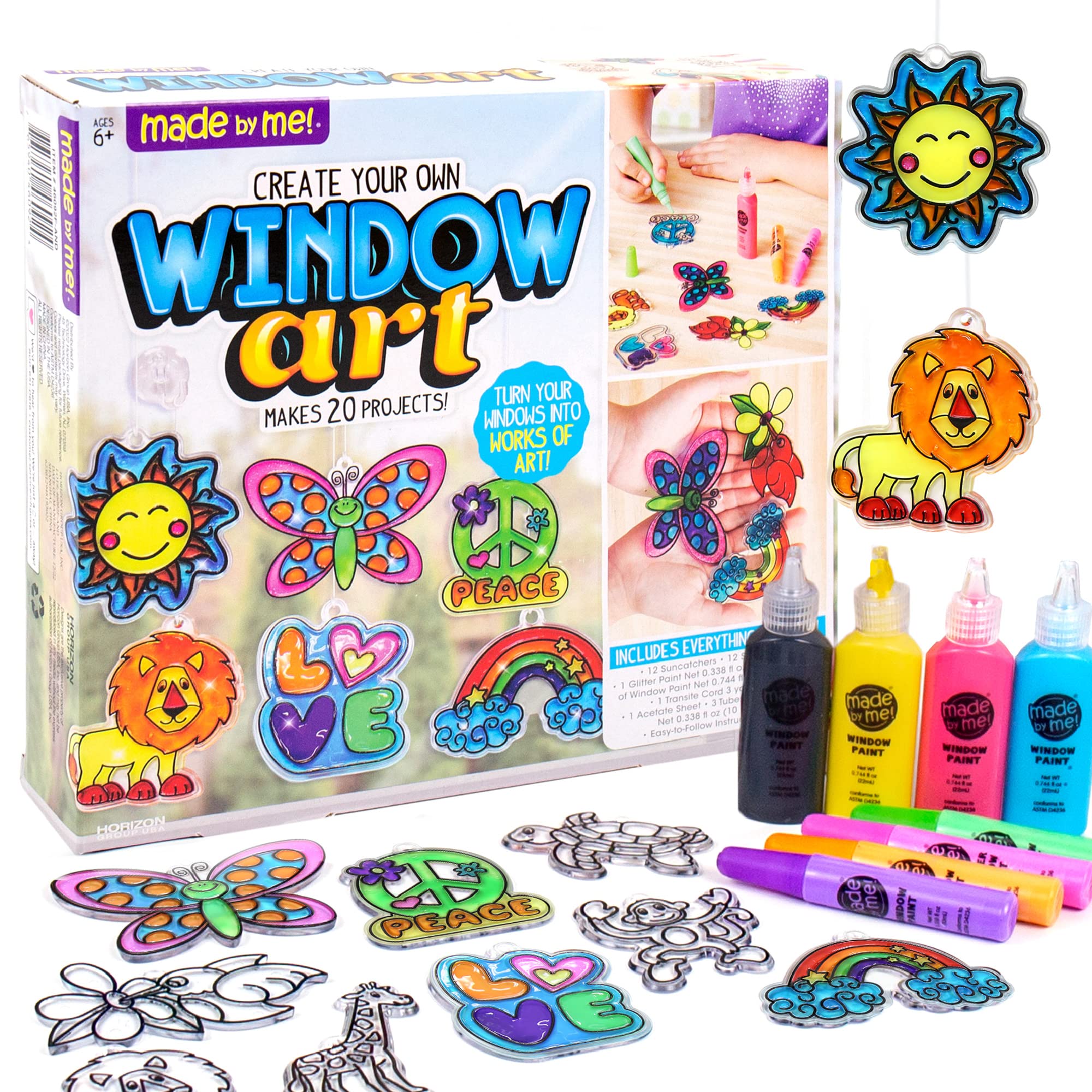 Made By Me Create Your Own Window Art Kit, Suncatchers, Makes 20+ Projects | DIY