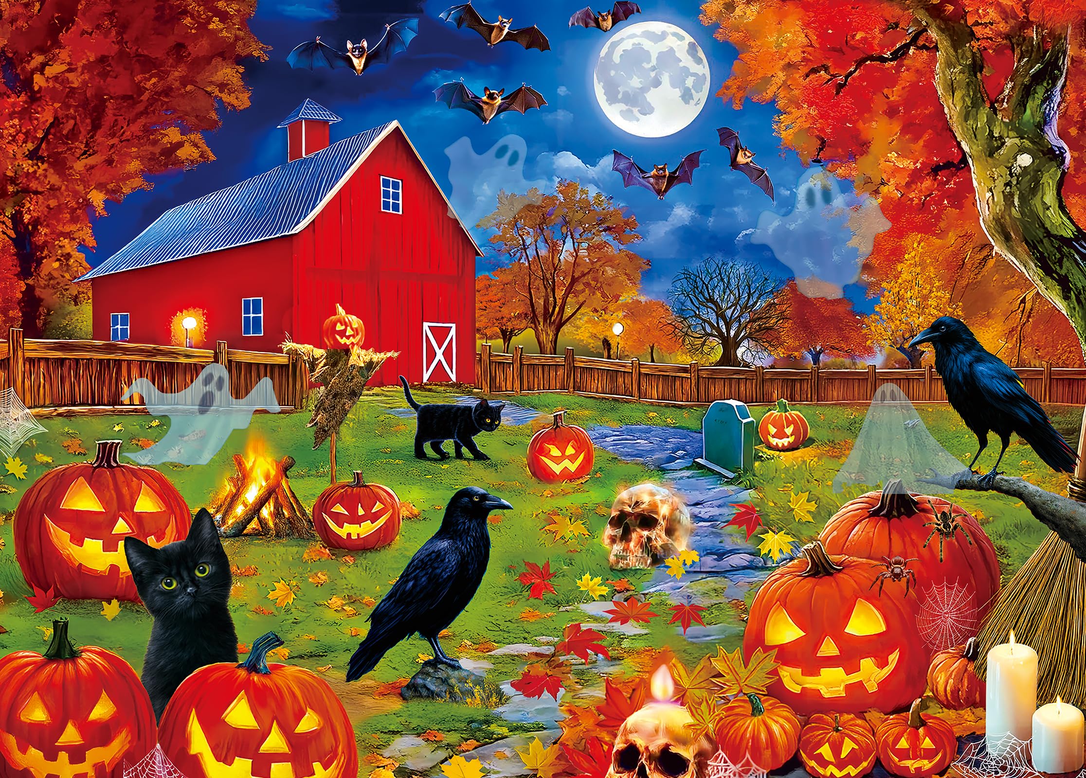 Halloween Puzzles 300 Pieces for Adults Kids - Fall Puzzle | Seasonal Jigsaw Puz