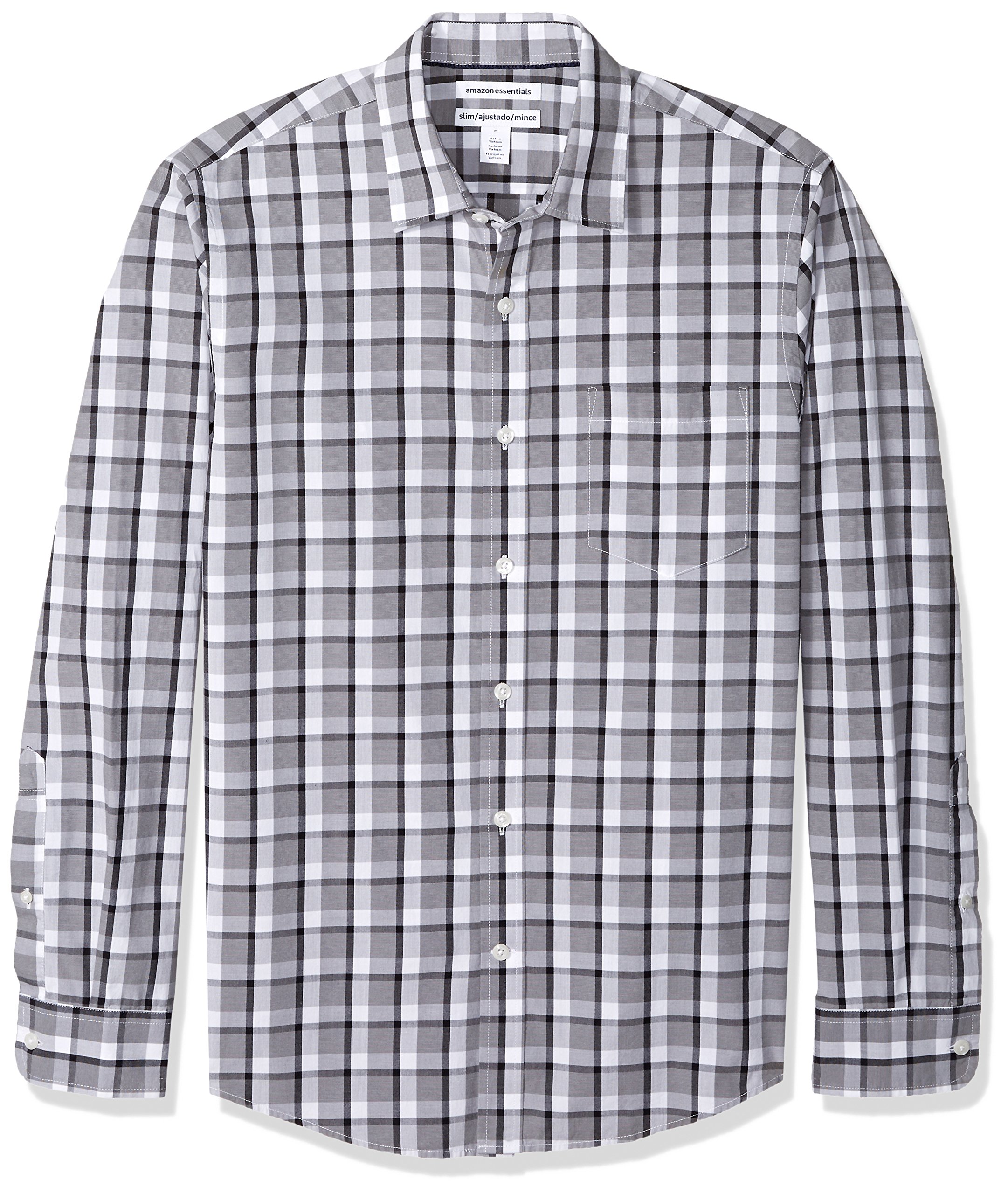 Amazon Essentials Men's Long-Sleeve Casual Poplin Shirt