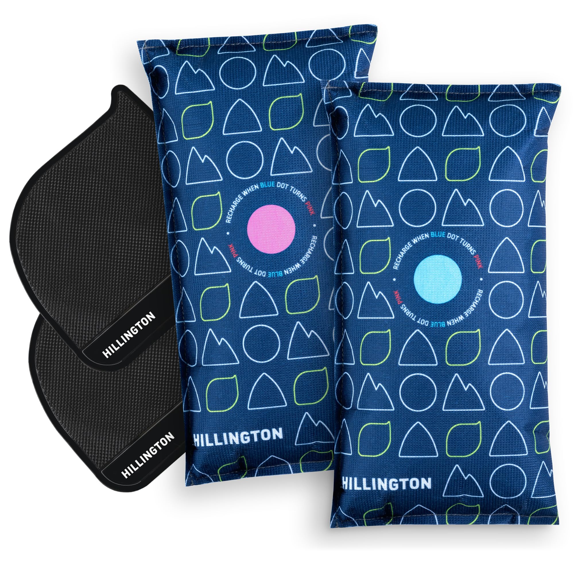 Hillington Car Dehumidifier Bags Reusable 1kg - 2-Pack with Anti Slip Pads | Reu