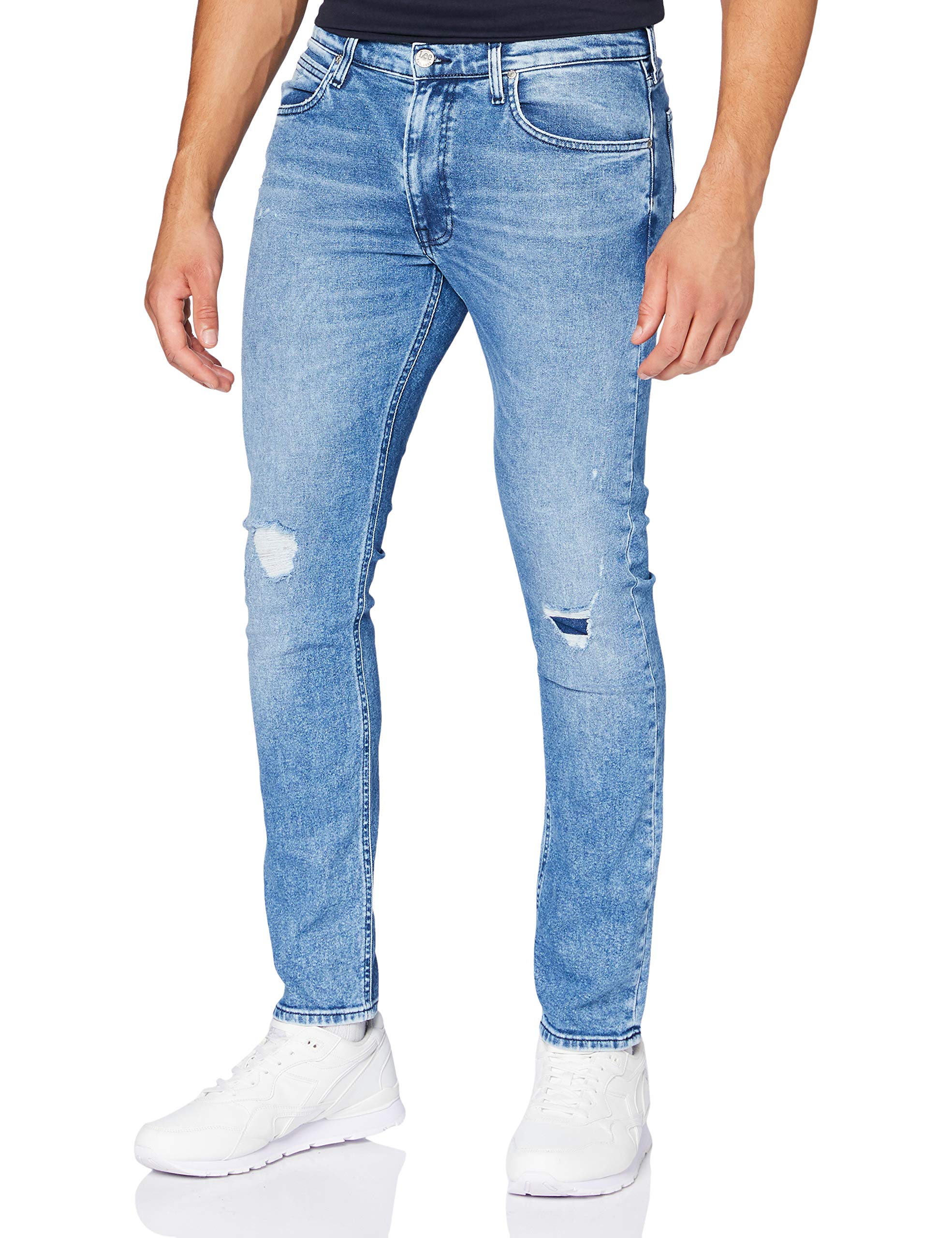 Men’s Lee Luke Jeans Slim Tapered - Black - Dark Freeze