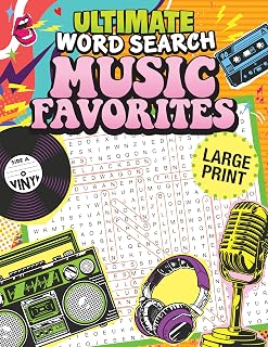 Ultimate Word Search Music Favorites (Fox Chapel Publishing) 100 Large Print Puzzles Celebrating Iconic Musicians from the '50s to Today - Elvis, The Rolling Stones, Cher, Nirvana, Van Halen, and More