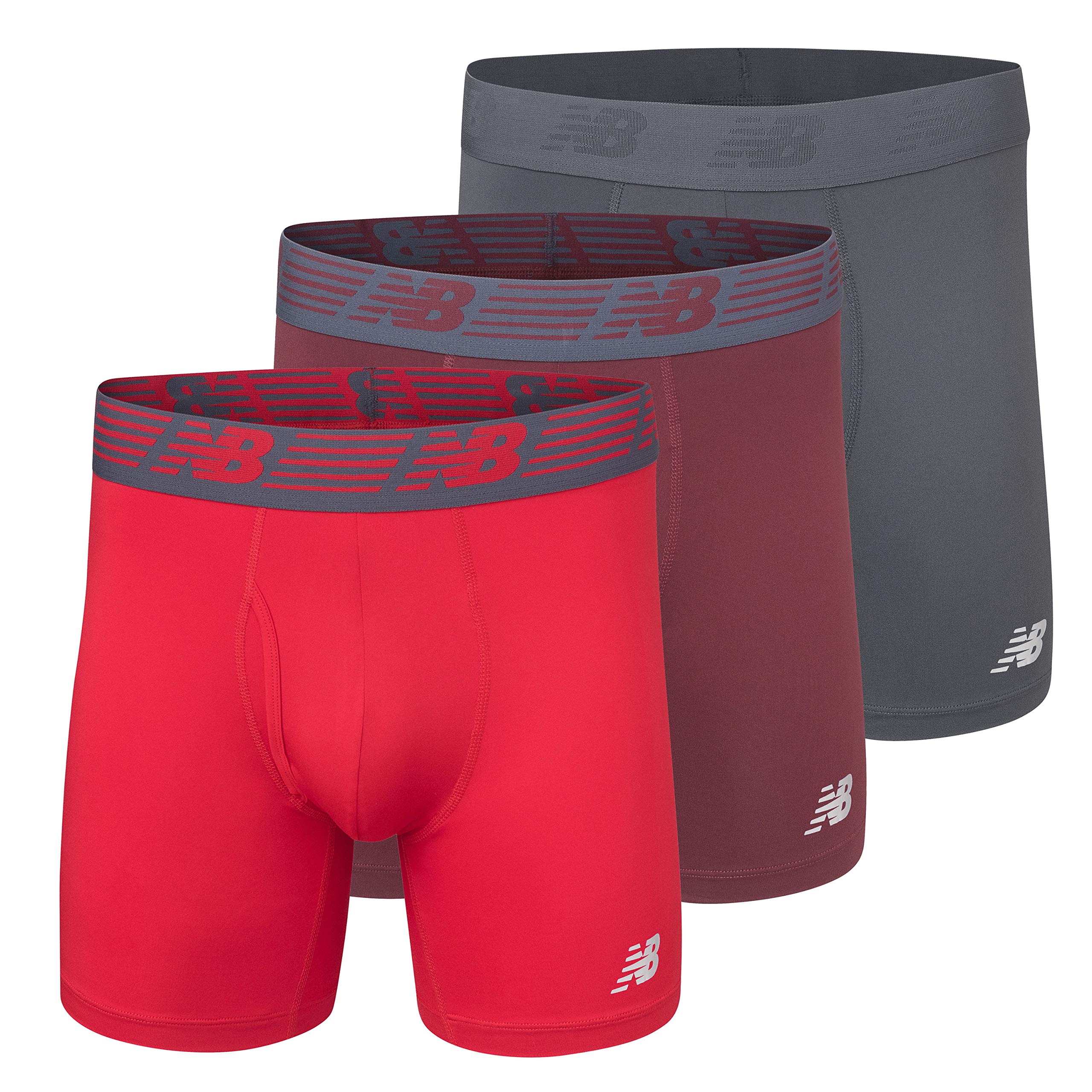 New Balance Premium 6 inch with Fly 3 Pack Men's Boxer Shorts (Pack of 1)