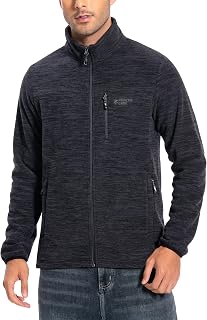 Pioneer Camp Mens Fleece Jacket Full Zip Lightweight Windproof Zip Up Jacket