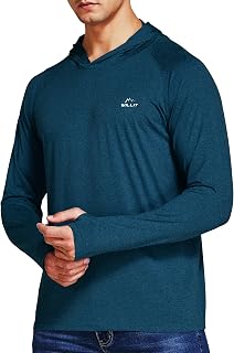 Willit Men's Sun Shirts UPF 50+ Protection Hoodie Rash Guard Shirt SPF UV Long Sleeve Fishing Outdoor Lightweight