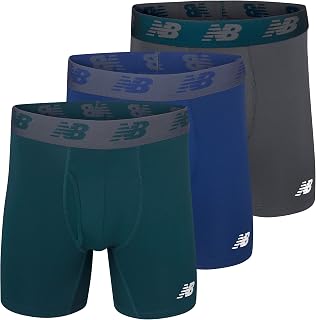 New Balance Premium 6 inch with Fly 3 Pack Men's Boxer Shorts (Pack of 1)