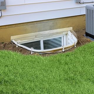 Vercraft 39"L x 16"W Outside Window Well Covers with Mounting Clip | Heavy-Duty Clear Egress/Basement Window Cover, Polycarbonate, All-weather Against Debris, UV Protection, Tear-resistant