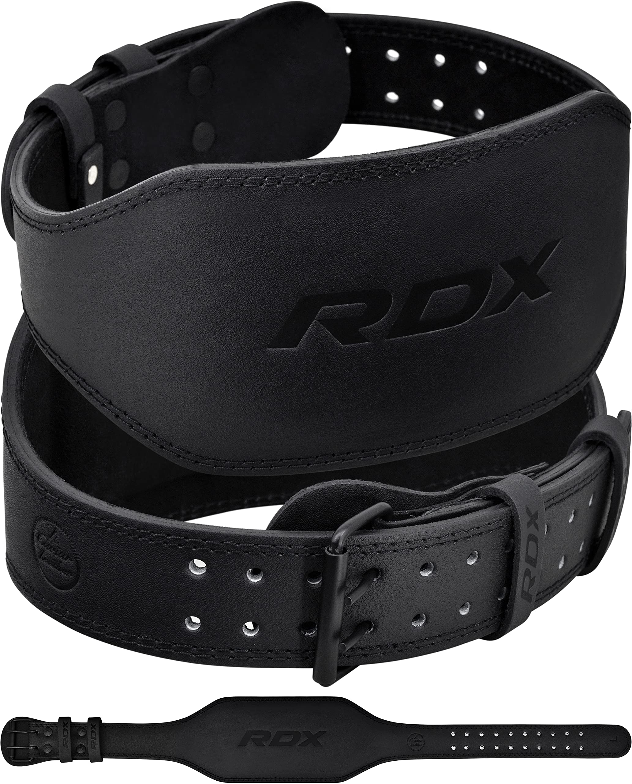 RDX Weight Lifting Belt Gym Fitness, Cowhide Leather, 4” 6” Padded Lumbar Back S
