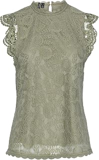 PIECES Women's Pcolline Sl Lace Top Noos Bc