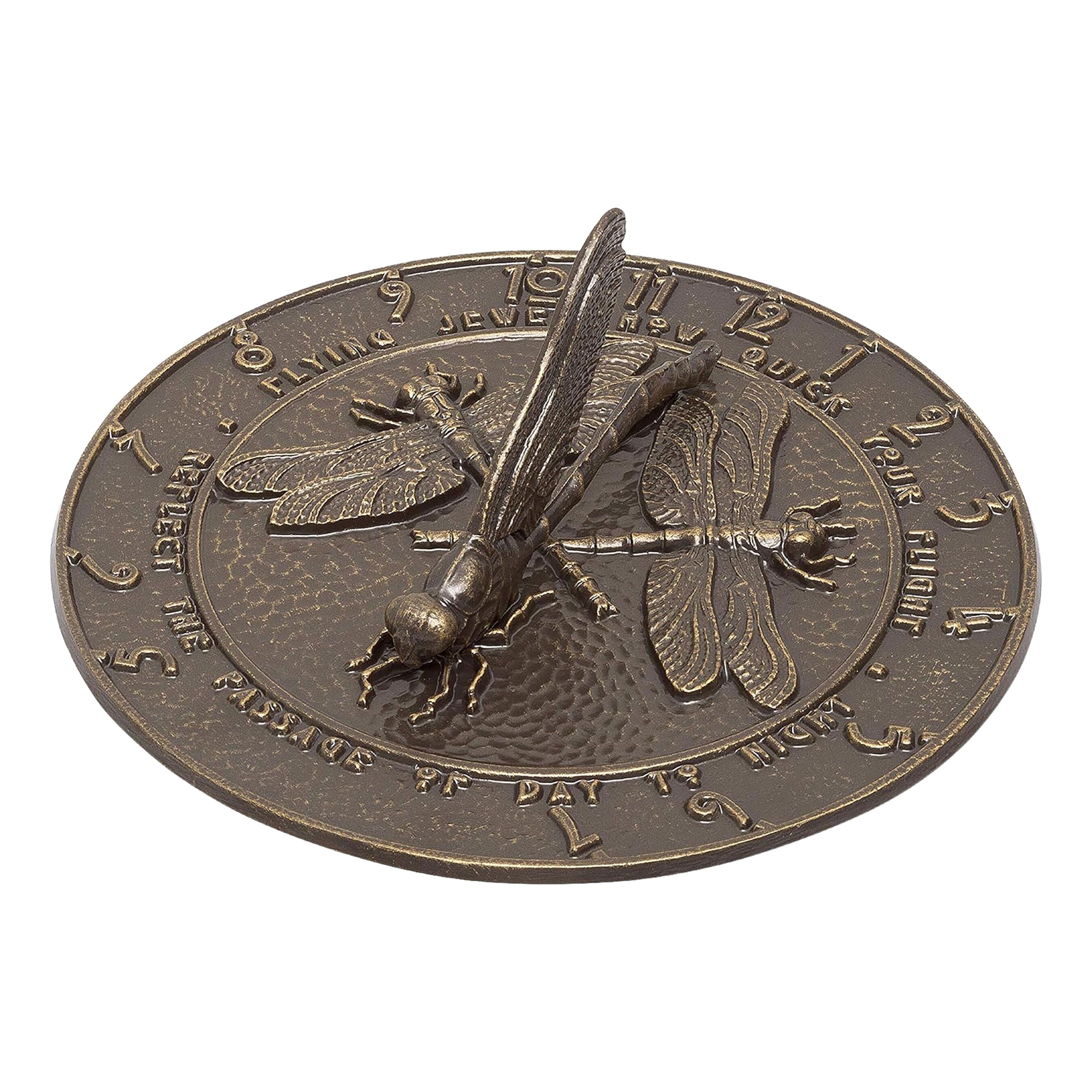 Whitehall Products Dragonfly Sundial, French Bronze