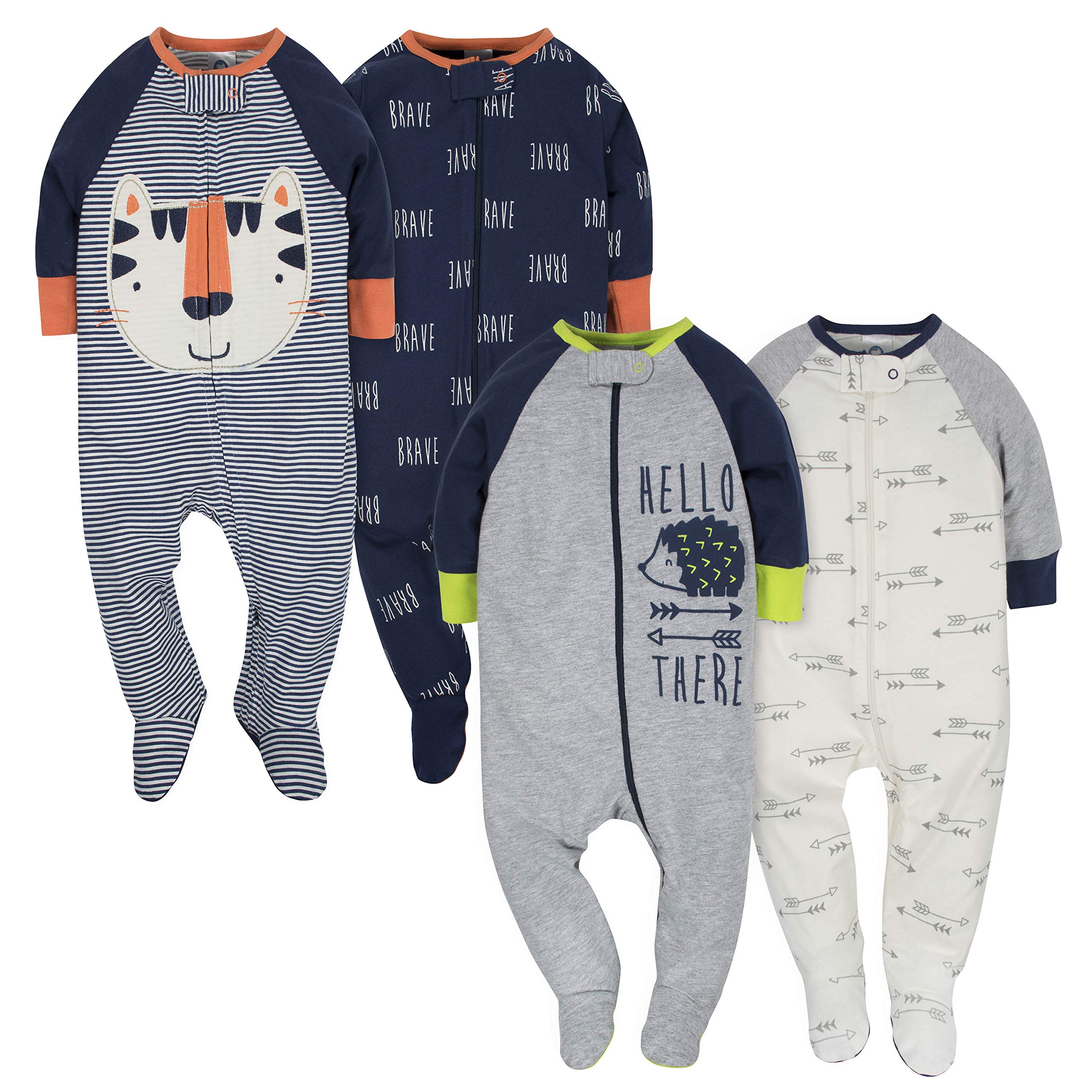 Gerber Baby Boys 4-Pack Sleep 'N Play Footie