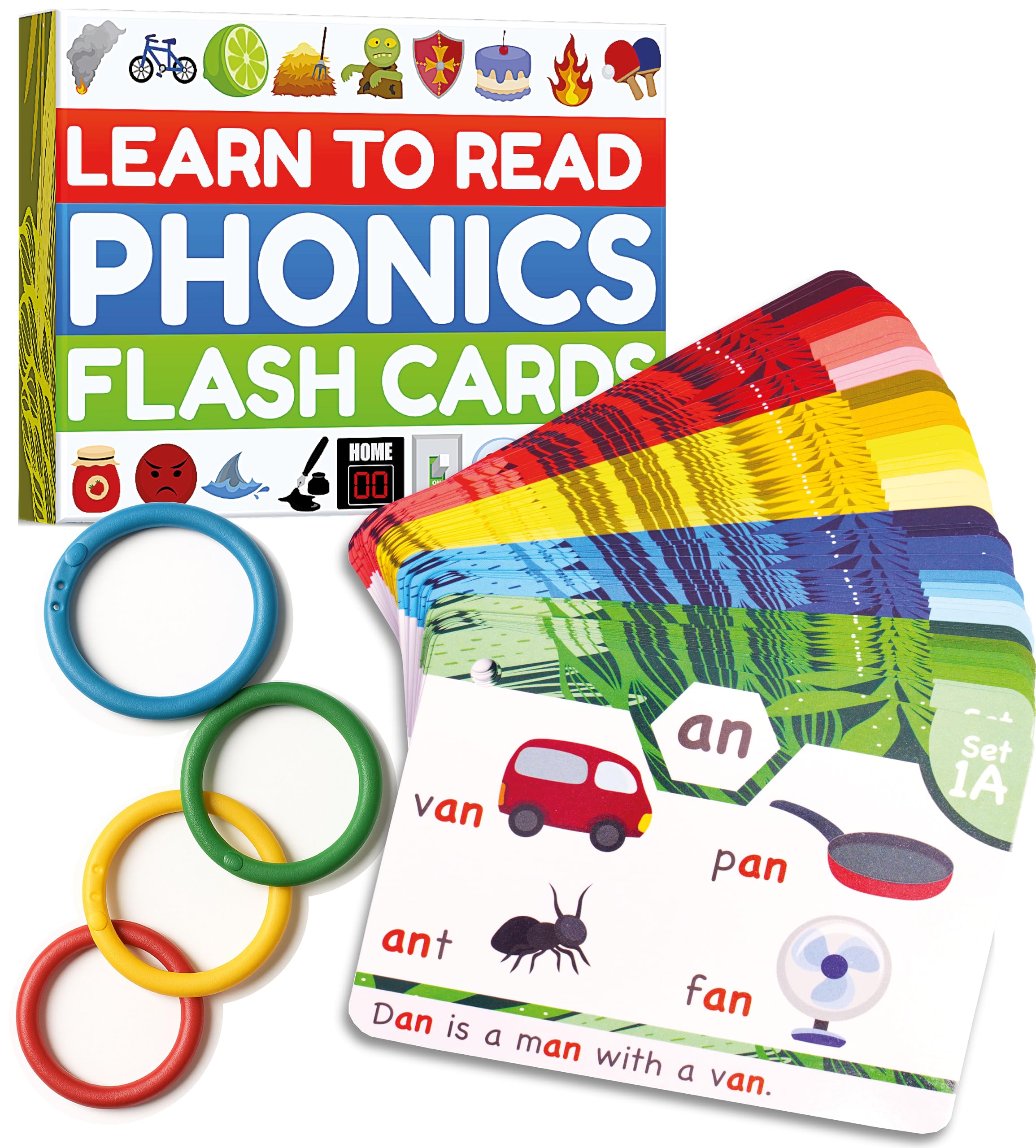 Phonics Flash Cards - Learn to Read in 20 Phonic Stages