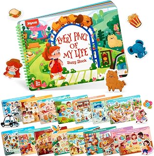 JoyCat Daily Life Busy Book for Toddlers Ages 3-5, English