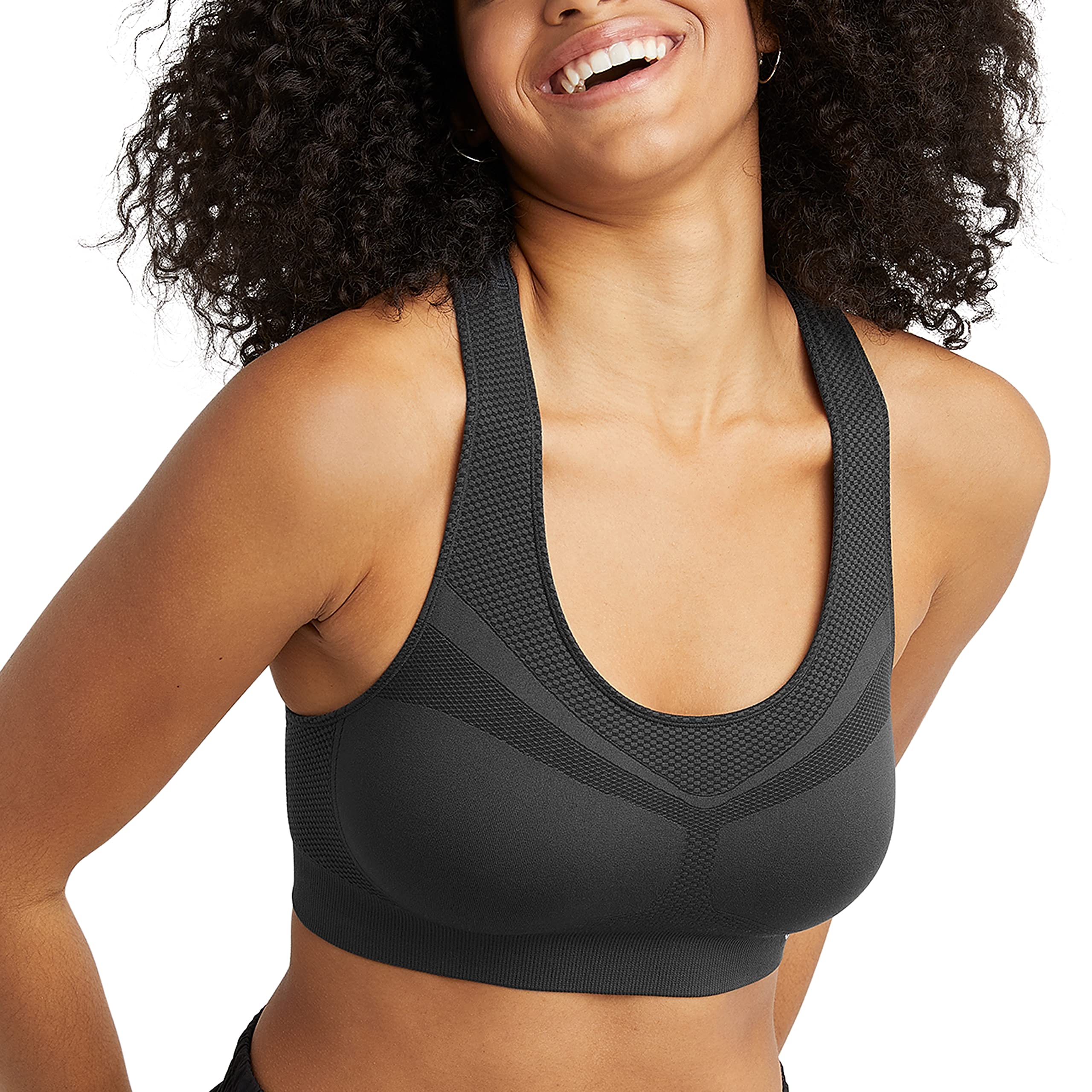 Champion Women's Double Dry, Seamless, Racer-back Sports Bra (2900)