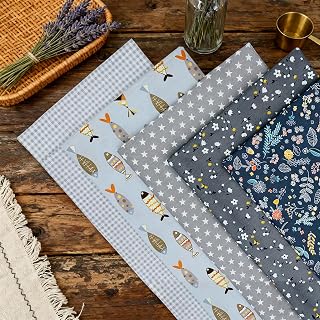 5 Pcs Cotton Patchwork Fabrics, 100% Twill Cotton, DIY Cartoon Printed Craft Fabrics,Handmade,Patchwork for Sewing DIY Crafts, 50 x 40 cm