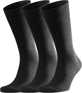 FALKE Men's Airport 3-Pack Socks Wool Cotton Breathable