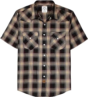 Dubinik® Bamboo Fiber Shirts Short Sleeve Man Press Button Vintage Western Lightweight Summer Shirt Short Sleeve Man